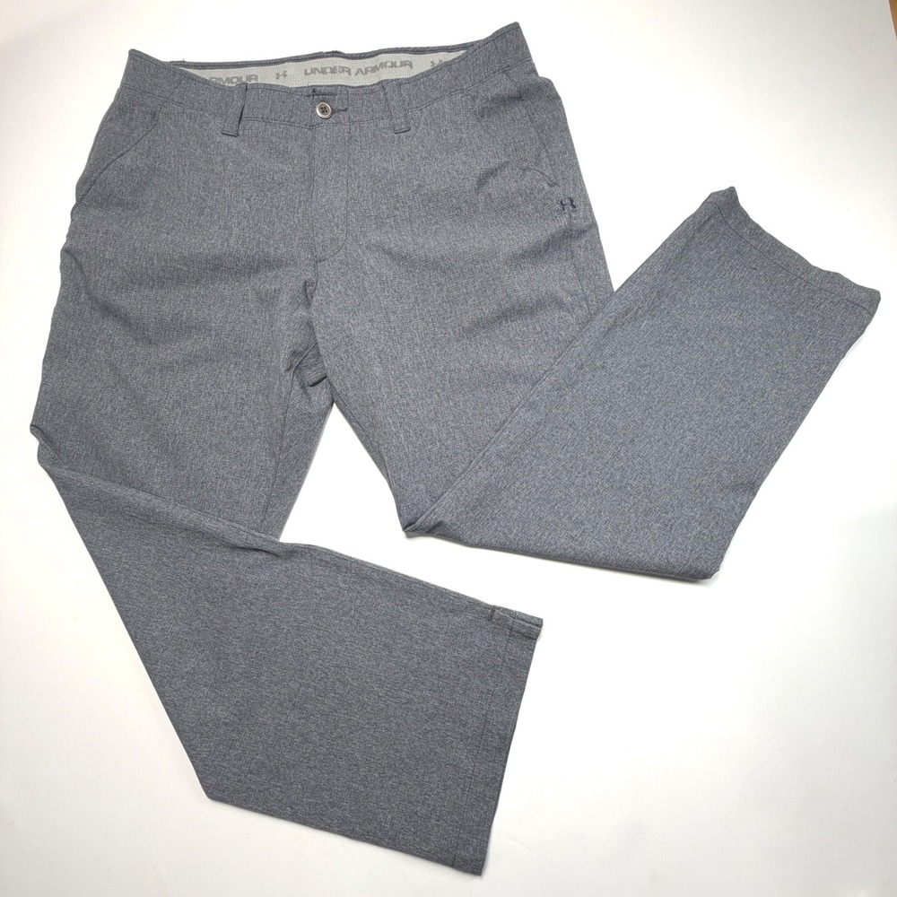 Under Armour Golf Pants 36x30 Gray Performance Stretch Straight